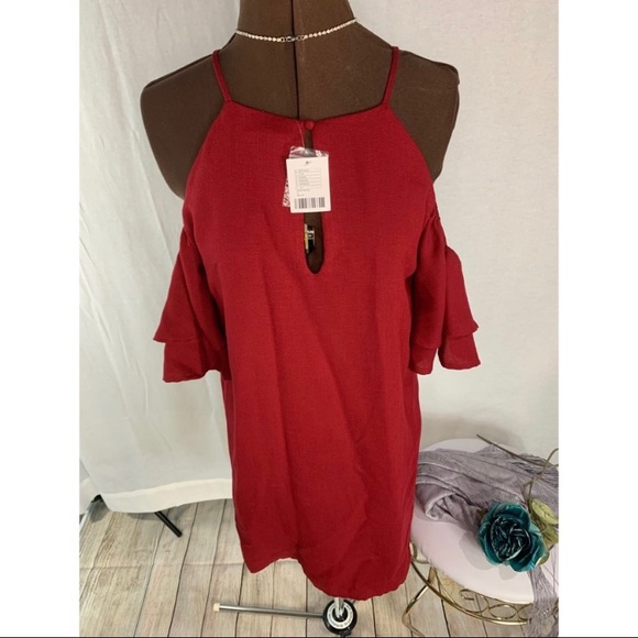 Urban Outfitters NWT Bell Sleeve Linen Dress - Picture 3 of 5